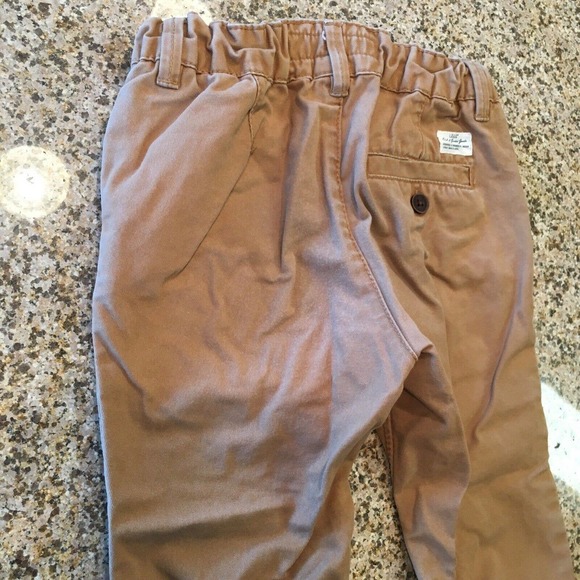 L.O.G.G Size 2Y Medium (Baby) Solid Tan Khaki Jeans Pants Elastic Waist Logg - Picture 12 of 12